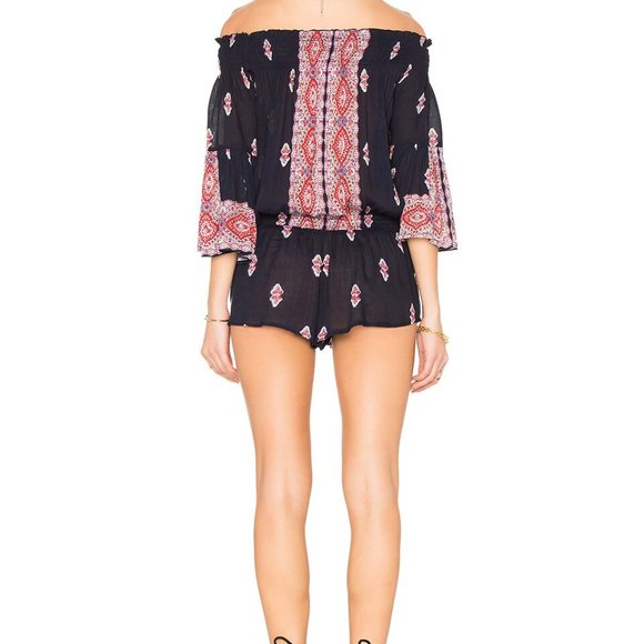 RAGA Anthropologie Endless Love Paisley Bohemian Smocked Resort Romper NWT - Picture 13 of 13